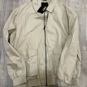 TBY Outdoor Jacket Coat Mens X Large Beige  Travels Together with You Zip Up